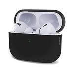 Microsonic AirPods Pro 2.Nesil için Kılıf Mat Silikon Siyah [AirPods Pro 2. Nesil ile Uyumlu Kılıf - Siyah]