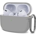 Microsonic Airpods Pro 2.nesil Kılıf Askılı Mat Silikon Açık Gri - AirPods Pro 2. Nesil