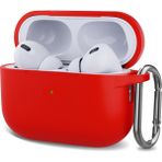 Microsonic Airpods Pro 2.nesil Kılıf Askılı Mat Silikon Kırmızı - AirPods Pro 2. Nesil
