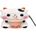 Microsonic AirPods Pro 2.Nesil Kılıf Cartoon Figürlü Silikon Crtn-Fgr-Bb-Cw - Bej - Beyaz - AirPods Pro 2. Nesil