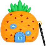Microsonic AirPods Pro 2.Nesil Kılıf Cartoon Figürlü Silikon Crtn-Fgr-Spngb-Hse - Turuncu - AirPods Pro 2. Nesil
