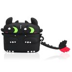 Microsonic AirPods Pro 3 için Kılıf Cartoon Figürlü Silikon Crtn-Fgr-Tthlss [AirPods Pro 3 ile Uyumlu Kılıf - Dark Silver]