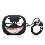 Microsonic AirPods Pro 3 için Kılıf Cartoon Figürlü Silikon Crtn-Fgr-Vnm [AirPods Pro 3 ile Uyumlu Kılıf - Kırmızı - Gümüş]