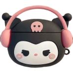 Microsonic Airpods Pro 3 Kılıf Cartoon Figürlü Silikon Crtn-Fgr-Krm - Siyah - Pembe