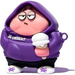 Microsonic Airpods Pro 3 Kılıf Cartoon Figürlü Silikon Crtn-Fgr-Ptrck-Str - Mor