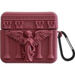 Microsonic Airpods Pro 3 Kılıf Cartoon Figürlü Silikon Praying Angel Bordo - Bordo - Lacivert