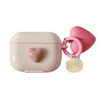 Microsonic Airpods Pro 3 Kılıf Süslü Kalp Desenli Rose Gold [AirPods Pro 3 ile Uyumlu Kılıf - Rose Gold]