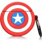 Microsonic AirPods Pro Kılıf Cartoon Figürlü Silikon Crtn-Fgr-Cptn-Amrk - Kırmızı - Mavi