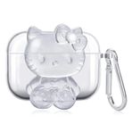 Microsonic AirPods Pro Kılıf Cartoon Figürlü Silikon Crtn-Fgr-Hl-Kty-Clr [AirPods Pro ile Uyumlu Kılıf - Buzlu Şeffaf]