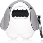 Microsonic AirPods Pro Kılıf Cartoon Figürlü Silikon Crtn-Fgr-Kpkblk - Beyaz - Gri