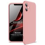 Microsonic Apple 12 Mini Kılıf Double Dip 360 Protective Rose Gold Cep Telefonu Kılıfı