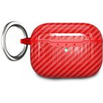 Microsonic Apple Air-Podss Pro 2.nesil Kılıf Elite Carbonshield Kırmızı - AirPods Pro 2. Nesil
