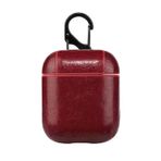 Microsonic Apple AirPods 1. Nesil / 2. Nesil için Kılıf Litchi Texture Kırmızı [AirPods 1/2 ile Uyumlu Kılıf - Kırmızı]