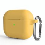 Microsonic Apple AirPods 3 Askılı için Kılıf Mat Silikon Sarı [AirPods 3 ile Uyumlu Kılıf - Sarı]