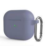 Microsonic Apple AirPods 3 Askılı Mat Silikon Kılıf Lavanta Grisi