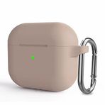 Microsonic Apple AirPods 3 için Askılı Mat Silikon Kılıf Kum Pembesi [AirPods 3 ile Uyumlu Kılıf - Kum Pembesi]