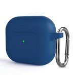 Microsonic Apple AirPods 3 için Askılı Mat Silikon Kılıf Lacivert [AirPods 3 ile Uyumlu Kılıf - Lacivert]