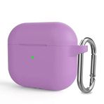 Microsonic Apple AirPods 3 için Askılı Mat Silikon Kılıf Lila [AirPods 3 ile Uyumlu Kılıf - Lila]