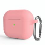 Microsonic Apple AirPods 3 için Askılı Mat Silikon Kılıf Pembe [AirPods 3 ile Uyumlu Kılıf - Pembe]