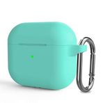 Microsonic Apple AirPods 3 için Askılı Mat Silikon Kılıf Turkuaz [AirPods 3 ile Uyumlu Kılıf - Turkuaz]