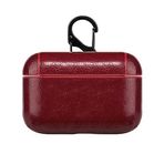 Microsonic Apple AirPods Pro için Kılıf Litchi Texture Kırmızı [AirPods Pro ile Uyumlu Kılıf - Kırmızı]