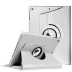 Microsonic Apple iPad 9.7 2018 A1893-A1954 360 Dönerli Stand Deri Gümüş Kılıf
