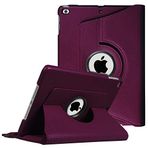 Microsonic Apple Ipad 9.7 2018 Mor 360 Dönerli Stand Deri Kılıf