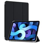 Microsonic Apple iPad Air 11 2024 için Kılıf (A2902-A2903) Slim Translucent Back Smart Cover Siyah [iPad Air 11 2024 ile Uyumlu Kılıf - Siyah]