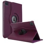 Microsonic Apple iPad Pro 11'' 2021 3. Nesil için Kılıf (A2377-A2459-A2301-A2460) 360 Rotating Stand Deri Mor [iPad Pro 11 2021 ile Uyumlu Kılıf - Mor]