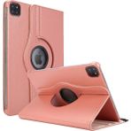 Microsonic Apple iPad Pro 11'' 2021 3. Nesil Kılıf (A2377-A2459-A2301-A2460) 360 Rotating Stand Deri Rose Gold - iPad Pro 11 2021