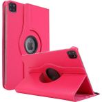Microsonic Apple iPad Pro 12.9'' 2021 5. Nesil Kılıf (A2378-A2461-A2379-A2462) 360 Rotating Stand Deri Pembe - iPad Pro 12.9 2021