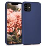 Microsonic Apple iPhone 11 6.1 inç Mat Lacivert Silikon Cep Telefonu Kılıfı