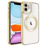 Microsonic Apple iPhone 11 Magsafe Luxury Electroplate Gold Cep Telefonu Kılıfı