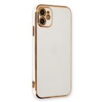 Microsonic Apple iPhone 11 Olive Plated Beyaz Cep Telefonu Kılıfı