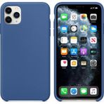Microsonic Apple iPhone 11 Pro Max (6.5'') Kılıf Liquid Lansman Silikon Çini Mavisi