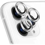 Microsonic Apple iPhone 11 Pro Max Tekli Gümüş Kamera Lens Koruma Camı