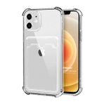 Microsonic Apple iPhone 12 Mini Card Slot Shock Şeffaf Cep Telefonu Kılıfı