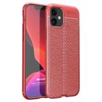 Microsonic Apple iPhone 12 Mini Deri Dokulu Silikon Kırmızı Cep Telefonu Kılıfı