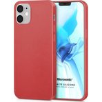 Microsonic Apple iPhone 12 Mini Matte Silicone Kırmızı Cep Telefonu Kılıfı