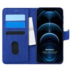 Microsonic Apple iPhone 12 Pro Fabric Book Wallet Lacivert Cep Telefonu Kılıfı