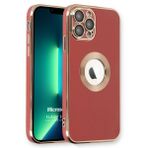 Microsonic Apple iPhone 12 Pro Flash Stamp Kırmızı Cep Telefonu Kılıfı