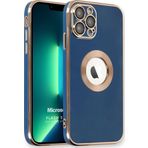 Microsonic Apple iPhone 12 Pro Flash Stamp Lacivert Cep Telefonu Kılıfı