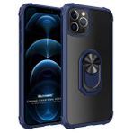 Microsonic Apple iPhone 12 Pro Grande Clear Ring Holder Lacivert Cep Telefonu Kılıfı