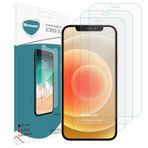 Microsonic Apple iPhone 12 Pro Screen Protector Nano Glass (3 Pack) [iPhone 12 Pro ile Uyumlu Ekran Koruyucu - Şeffaf]