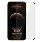 Microsonic Apple iPhone 12 Pro Tam Kaplayan Temperli Cam Ekran Koruyucu Siyah [iPhone 12 Pro ile Uyumlu Ekran Koruyucu]