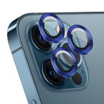 Microsonic Apple iPhone 12 Pro Uyumlu Tekli Kamera Lens Lacivert Koruma Camı