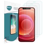 Microsonic Apple iPhone 12 Screen Protector Nano Glass (3 Pack) [iPhone 12 ile Uyumlu Ekran Koruyucu - Şeffaf]
