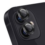 Microsonic Apple iPhone 12 Uyumlu Tekli Kamera Lens Siyah Koruma Camı
