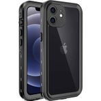 Microsonic Apple iPhone 12 Waterproof 360 Full Body Protective Siyah Cep Telefonu Kılıfı