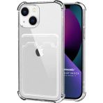 Microsonic Apple iPhone 13 Card Slot Shock Şeffaf Cep Telefonu Kılıfı